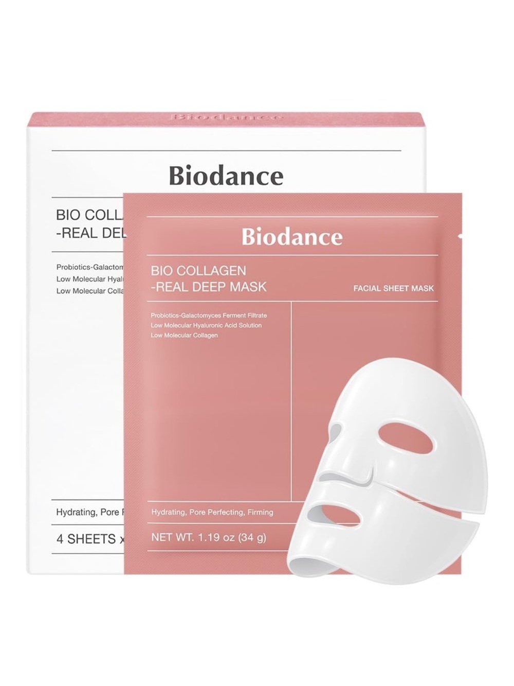 Biodance Bio-Collagen Real Deep Facial Sheet Mask, 4 pack NIB